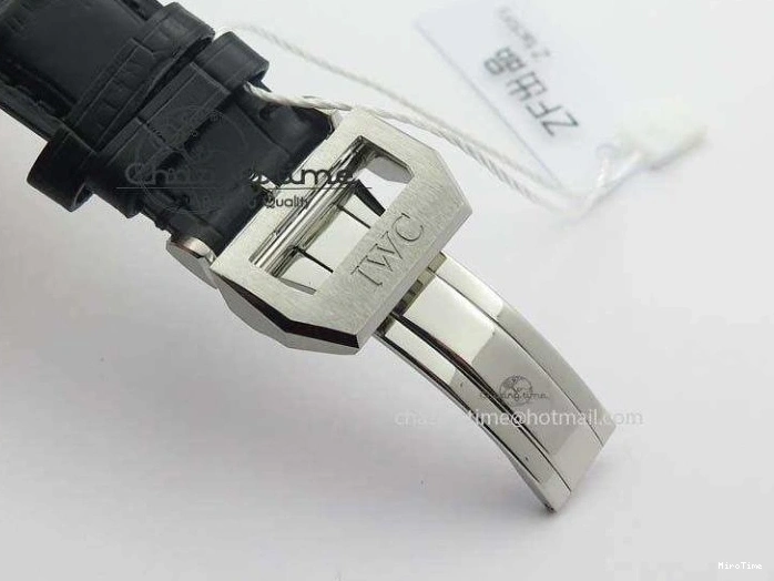 MIROTIME 0512 Modern Portuguese IW371404 ZF V3 1:1 Best Edition SS Black Dial On Black Leather Strap A 7267